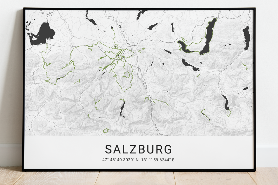 Minimal Maps Poster of Salzburg